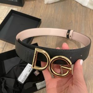 Dolce & Gabbana Black and Gold Belt